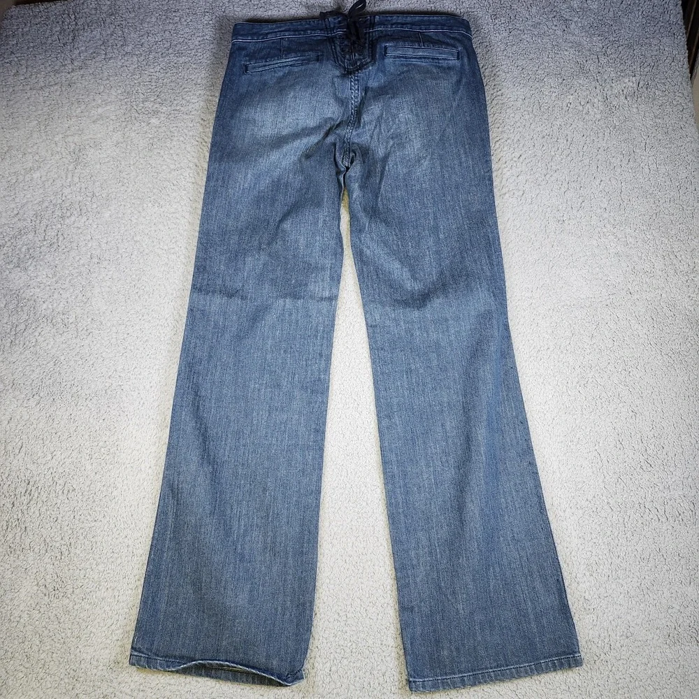 Madewell‎ Women's 29 Sailor Wide Leg Crop Jeans Button Up Pull On